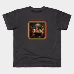 Retro Dogs Playing Poker Kids T-Shirt